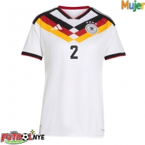 Camiseta Alemania Antonio Rudiger #2 Primera Equipación para mujer Mundial 2026 manga corta